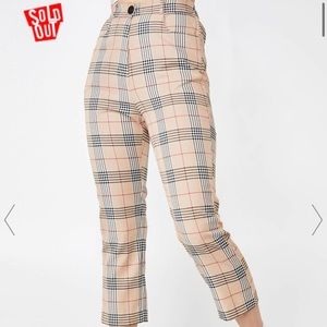 Dolls kill tan plaid pants